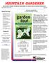 MOUNTAIN GARDENER. Buncombe County s Extension Newsletter for Home Lawn & Garden Enthusiasts