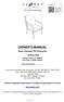 OWNER S MANUAL. Sears Charlotte 7PC Dining Set. * Dining Chair. Product Code: D71 M25653 UPC Code: Date of Purchase: / /