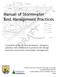 Manual of Stormwater Best Management Practices DRAFT