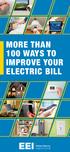 MORE THAN 100 WAYS TO IMPROVE YOUR ELECTRIC BILL