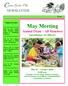 May Meeting. Annual Picnic ~ All Members. Installation of Officers. May 10 ~ Cassina Cabins 11:00 a.m. Calendar of Events