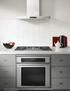 36-INCH GAS Cooktop model SGSX365FS SHowN with CHImNey drawer Hood Hddw36FS ANd SINGle oven me301es