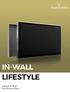 IN-WALL LIFESTYLE. Lifestyle In-Wall Specification Sheet