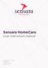 Sensara HomeCare. User instruction manual. Copyright Sensara B.V. All rights reserved. Version:
