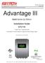 Advantage III. Gold Series by Ebtron. Installation Guide GTC116. Plug & Play Transmitter with Combination RS-485 Network Output and Dual Analog Output