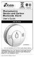 Photoelectric Smoke and Carbon Monoxide Alarm User s Guide