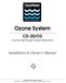 T E C H, L L C. Ozone Systems. Ozone System. CD-20/O2 Corona Discharge Ozone Generator. Installation & Owner s Manual