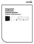 Integrated Classroom Control System. Installation and Operation Manual