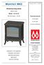 Montfort MK2. Wood burning stove BS EN Model : Nominal output : 4,8 kw. Technical manual. to be saved.