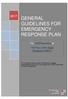 GENERAL GUIDELINES FOR EMERGENCY RESPONSE PLAN