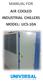 MANUAL FOR AIR COOLED INDUSTRIAL CHILLERS MODEL: UCS-10A