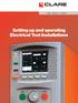 Tried. Tested. Trusted. Setting up and operating Electrical Test Installations
