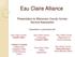 Eau Claire Alliance. Presentation to Wisconsin County Human Service Association. Presentation in partnership with: