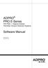 ADPRO PRO E-Series PIR PIDS Passive Infrared Perimeter Intrusion Detection Systems. Software Manual. January, 2014 Doc _00