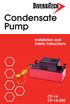 Condensate Pump. Installation and Safety Instructions CP-16 CP
