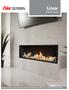 Linear. Fireplace Series. L3 Fireplace (1800J), Long Beach Driftwood (1800DWK), Fluted Black liner (1815FBL), and 1 Powder Coated trim (1875LFB).