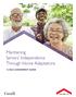 Maintaining Seniors Independence Through Home Adaptations A SELF-ASSESSMENT GUIDE