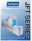 JFT SERIES INSTALLATION, OPERATION, AND SERVICE MANUAL RACKLESS CONVEYOR FLIGHT-TYPE DISHMACHINES. JFT Series Manual S