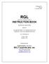 RGL (RUNWAY GUARD LIGHT) INSTRUCTION BOOK