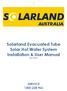 Solarland Evacuated Tube Solar Hot Water System Installation & User Manual