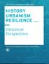 - - URBANISM RESILIENCE Volume 05 Historical Perspectives