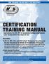 Certification Training Manual