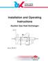 Installation and Operating Instructions. -Suction Gas Heat Exchanger-