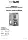 Model 1007H Temperature/Humidity Chamber. Operation and Service Manual