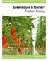 Greenhouse & Nursery Product Listing