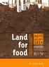 LAND FOR FOOD Land use & Sustainable Food Governance of City-regions