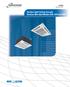 September, Ductless Split Ceiling Cassette Ductless Mini-Split Models SSD, SSH and SCW