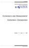 Economics and Management Ekonomia i Zarządzanie