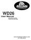 WD26. User Manual Walk-Behind Scrubber Traction Drive Disc Deck