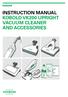 INSTRUCTION MANUAL KOBOLD VK200 UPRIGHT VACUUM CLEANER AND ACCESSORIES