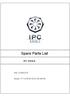Spare Parts List IPC EAGLE. Ref: LPTB Model: CT110 BT85 ECS+CD GR/VE