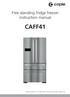 Free standing fridge freezer instruction manual CAFF41. Contact Caple on or for spare parts