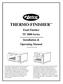 THERMO-FINISHER. Food Finisher TF 2000 Series. Installation & Operating Manual I & W #