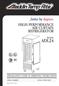 ADL24 HIGH PERFORMANCE AIR CURTAIN REFRIGERATOR MODEL INSTALLATION GUIDE & OPERATING INSTRUCTIONS NSF. Manual ADL24 11/2003. made to serve you better