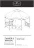 OWNER S MANUAL. Replacement Canopy for Grandview Gazebo. Product code: D71 M12209 UPC code: Vendor Item: C-I-138-2NGZ