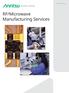 Product Brochure. RF/Microwave Manufacturing Services