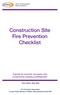 Construction Site Fire Prevention Checklist