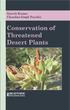 Conservation of Threatened Desert Plants