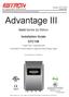 Advantage III. Gold Series by Ebtron. Installation Guide GTC108. Plug & Play Transmitter with Combination RS-485 Network Output and Dual Analog Output