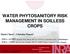 WATER PHYTOSANITORY RISK MANAGEMENT IN SOILLESS CROPS