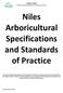 Niles Arboricultural Specifications and Standards of Practice