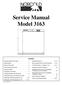 Service Manual Model 3163