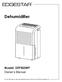 Dehumidifier. Model: DEP500WP Owner s Manual. For more information on other great EdgeStar products on the web, go to