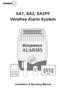 SA1, SA2, SA2PF Wirefree Alarm System