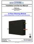 Installation and Service Manual. In-Floor Warming Module external desuperheater for 3rd party air source heat pumps