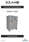 Three-Phase Power Conditioner. Solatron Series. Instruction Manual